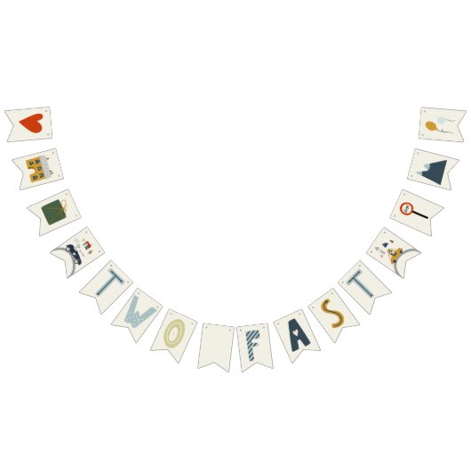 Opgroeien twee snelle auto's verjaardag Bunting vl Vlaggetjes (Alle)