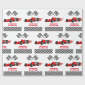 OPGROEIEN TWEE snelle race auto jongen 2e verjaard Cadeaupapier (Vlak)