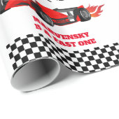 OPGROEIEN TWEE snelle race auto jongen 2e verjaard Cadeaupapier (Rol Hoek)