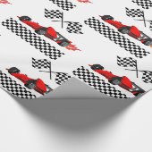 OPGROEIEN TWEE snelle race auto jongen 2e verjaard Cadeaupapier (Hoek)