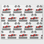 OPGROEIEN TWEE snelle race auto jongen 2e verjaard Cadeaupapier (Vlak)