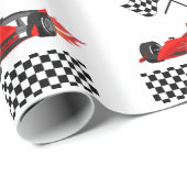 OPGROEIEN TWEE snelle race auto jongen 2e verjaard Cadeaupapier (Rol Hoek)