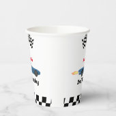 OPGROEIEN TWEE snelle race auto jongen 2e verjaard Papieren Bekers (Links)