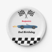 OPGROEIEN TWEE snelle race auto jongen 2e verjaard Papieren Bordje (Voorkant)