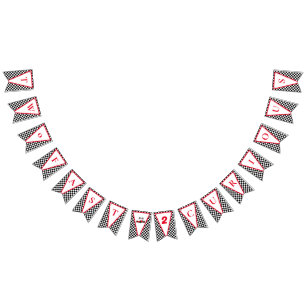 OPGROEIEN TWEE snelle race auto jongen 2e verjaard Vlaggetjes