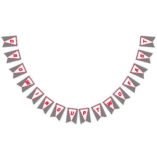 OPGROEIEN TWEE snelle race auto jongen 2e verjaard Vlaggetjes (Alle)