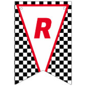 OPGROEIEN TWEE snelle race auto jongen 2e verjaard Vlaggetjes (Tweede vlag)