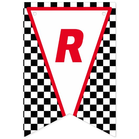 OPGROEIEN TWEE snelle race auto jongen 2e verjaard Vlaggetjes (Tweede vlag)