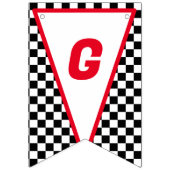 OPGROEIEN TWEE snelle race auto jongen 2e verjaard Vlaggetjes (Eerste vlag)