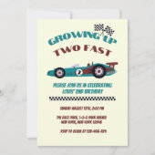 Opgroeien twee snelle retro race auto tweede verja kaart (Voorkant)