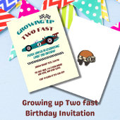 Opgroeien twee snelle retro race auto tweede verja kaart