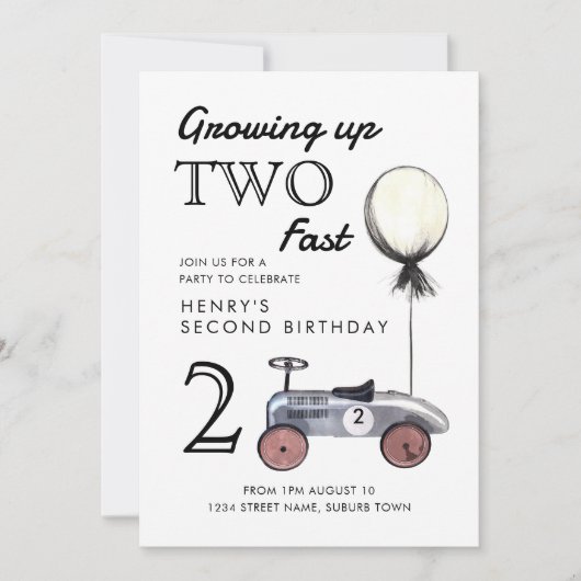 Opgroeien Twee snelle uitnodiging Navy en Red (Voorkant)