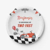 Opgroeien twee snelle  verjaardagspapier Bord (Voorkant)