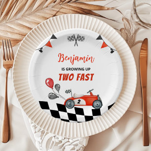 Opgroeien twee snelle  verjaardagspapier Bord