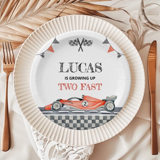 Opgroeien twee snelle verjaardagspapier Bord