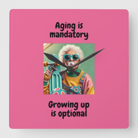 Opgroeien Vierkante Klok (Voorkant)