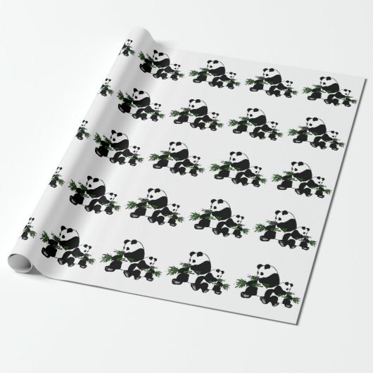 Opgroeiende Panda Cadeaupapier (Uitgerold)