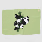 Opgroeiende panda golfhanddoek (Horizontaal)