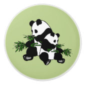Opgroeiende Panda Keramische Knop (Voorkant)