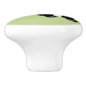 Opgroeiende Panda Keramische Knop (Zijkant)