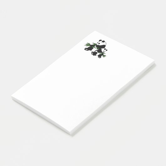Opgroeiende panda post-it® notes (Schuin)