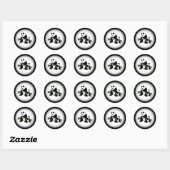 Opgroeiende Panda Ronde Sticker (Vel)