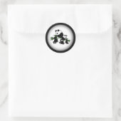 Opgroeiende Panda Ronde Sticker (Tas)