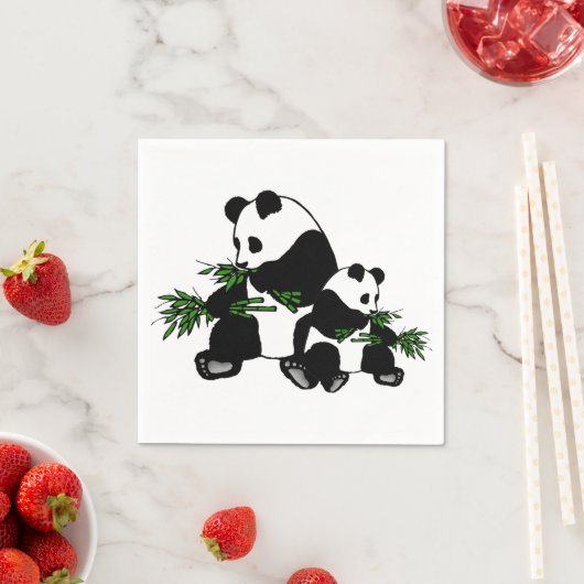 Opgroeiende panda servet (Insitu)