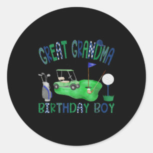 Opgroeipoema van de jarige jongen hole in one golf ronde sticker