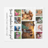 Opgrootmoeder kleinkinderen 10 foto collage wit   fleece deken (Voorkant (Horizontaal))