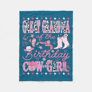Opgrootmoeder van de Verjaardag Cow-girl Rodeo Wes Fleece Deken