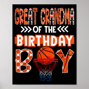 Opgrootmoeder van de verjaardagsprins Basketbalfan Poster
