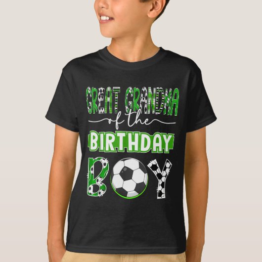 Opgrootmoeder van de verjaardagsvoetballer Bi T-shirt (Voorkant)