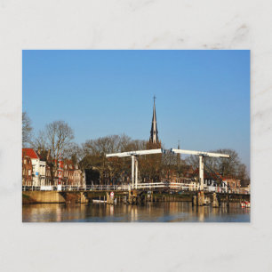 Ophaalbrug in Nederland. Briefkaart