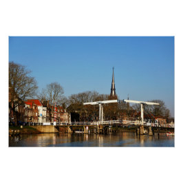 Ophaalbrug in Nederland. Perfect Poster