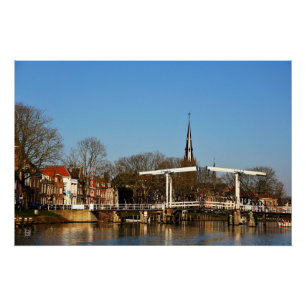 Ophaalbrug in Nederland. Perfect Poster