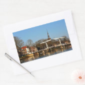 Ophaalbrug in Nederland. Rechthoekige Sticker (Envelop)