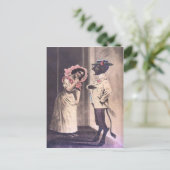 Ophaaldatum Krampus Briefkaart (Staand voorkant)