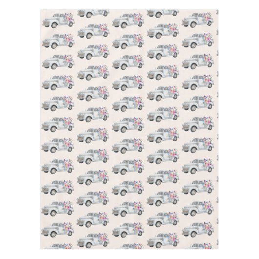  ophaaltruckpatroon voor roestrijke Waterverf Tafelkleed (Voorkant)