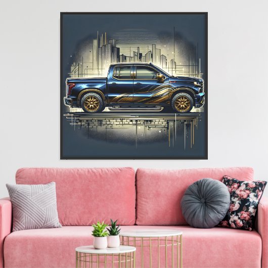 Ophaalwagen Canvas Afdruk (Insitu (Woonkamer))