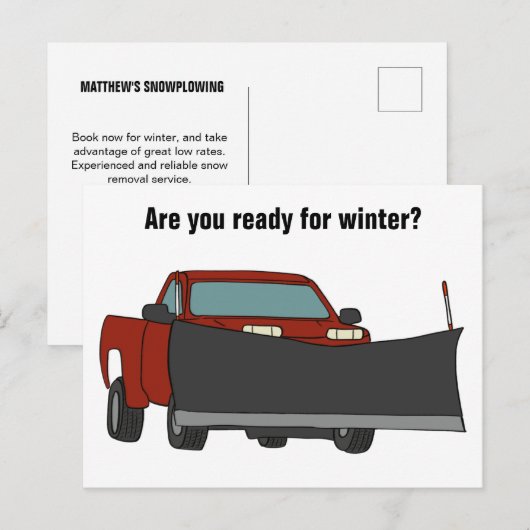 Ophaalwagen met ploegenstroom briefkaart (Voorkant / Achterkant)