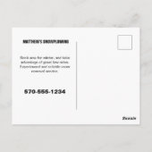 Ophaalwagen met ploegenstroom briefkaart (Achterkant)