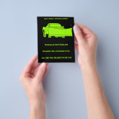 Ophaalwagen met ploegenstroom flyer (Hand)