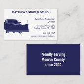 Ophaalwagen met ploegenstroom visitekaartje (Voorkant / Achterkant)