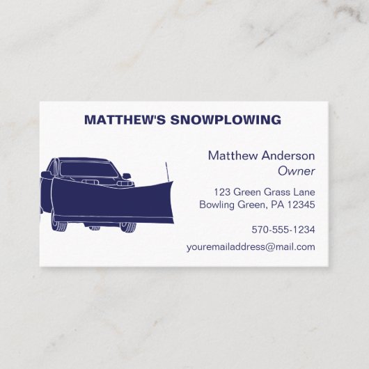 Ophaalwagen met ploegenstroom visitekaartje (Voorkant)