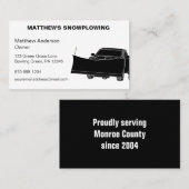 Ophaalwagen met ploegenstroom visitekaartje (Voorkant / Achterkant)