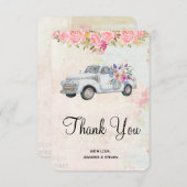  ophaalwagen Rustic Waterverf Dank u Bedankkaart (Voorkant / Achterkant)