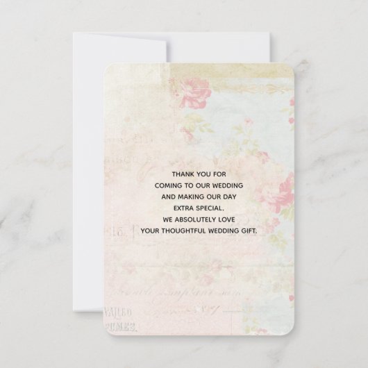 ophaalwagen Rustic Waterverf Dank u Bedankkaart (Achterkant)