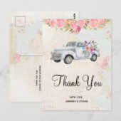 ophaalwagen Rustic Waterverf Dank u Briefkaart (Voorkant / Achterkant)