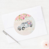  ophaalwagen Rustic Waterverf Dank u Ronde Sticker (Envelop)